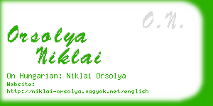orsolya niklai business card